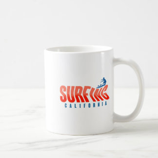 Kalifornien Surf-Typografie-Design für das Surferl Kaffeetasse