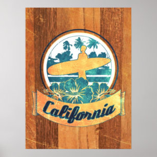 Kalifornien-Surfbrett Poster
