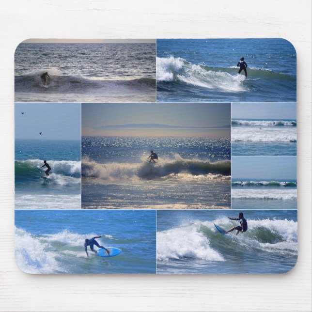 Kalifornien-Surfer-Collage Mousepad (Vorne)
