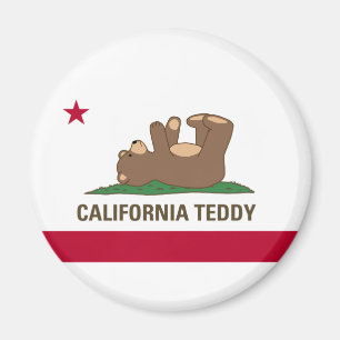 Kalifornien-Teddybär-Flagge Magnet