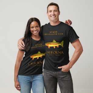 Kalifornien Territory Süßwasserfisch Goldforelle T-Shirt