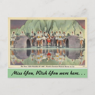 Kalifornien, The Ice Follies von 1940 Postkarte