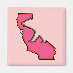 Kalifornien trägt Staat-Symbol rosa Magnet