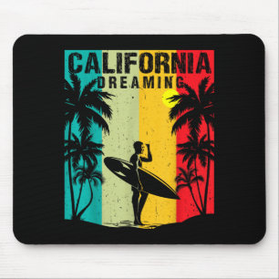 Kalifornien Träumende Männer Frauen Surfen Strand Mousepad