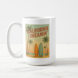 Kalifornien Träumereien Retro 1970er Reise Design Kaffeetasse