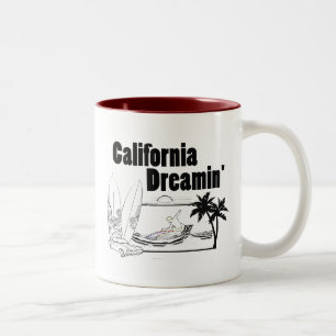 Kalifornien Träumereien Zweifarbige Tasse