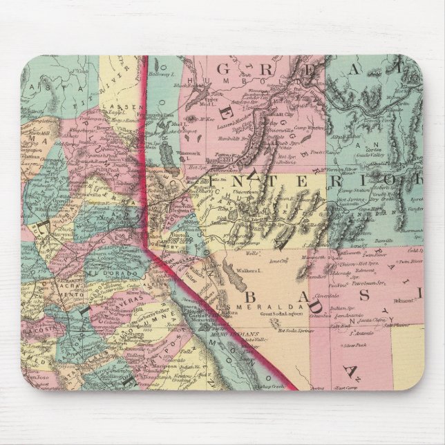 Kalifornien und Nevada 2 Mousepad (Vorne)