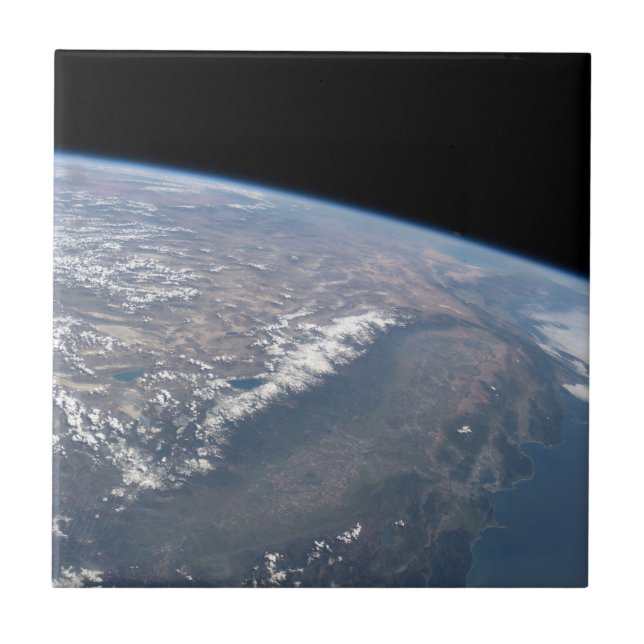 Kalifornien und Nevada wurden aus dem All gesehen. Fliese (Vorderseite)