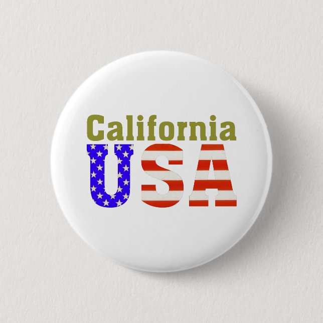 Kalifornien USA! Button (Vorderseite)