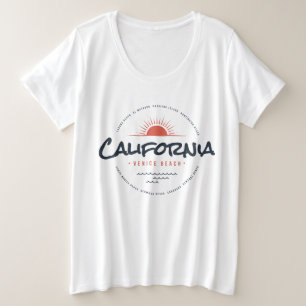 Kalifornien Venice Beach Vintage Sonnenuntergang S Große Größe T-Shirt