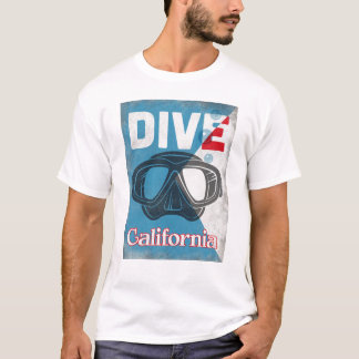 Kalifornien Vintage-Tauchmaske T-Shirt