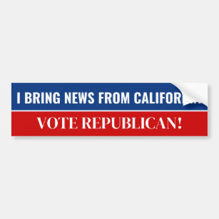 Kalifornien Wählen republikanischer Autoaufkleber