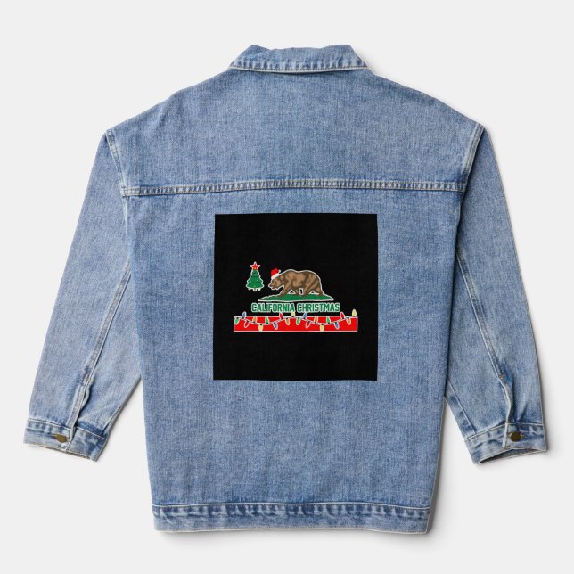 Kalifornien Weihnachten Jeansjacke (Rückseite)