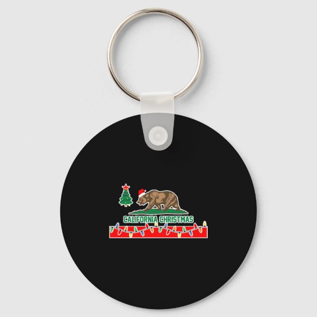 Kalifornien Weihnachten Schlüsselanhänger (Vorderseite)