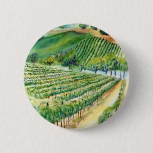 Kalifornien-Weinknopf Button