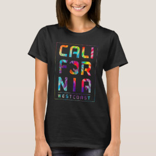 Kalifornien Westküste Tie Dye Bär LA San Diego Vi T-Shirt