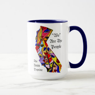 Kalifornien - wir sind die Leute - bunte Gesichter Tasse
