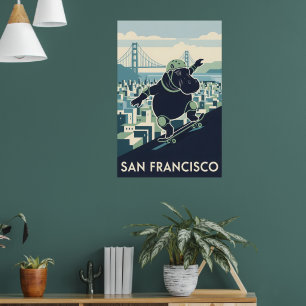 Kalifornien WPA Nationalparks im Poster-Stil Poster