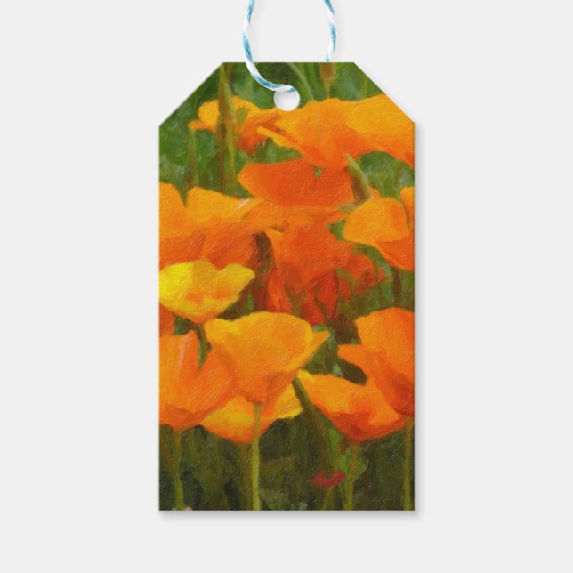 Kalifornienmohn Geschenkanhänger (Vorderseite)