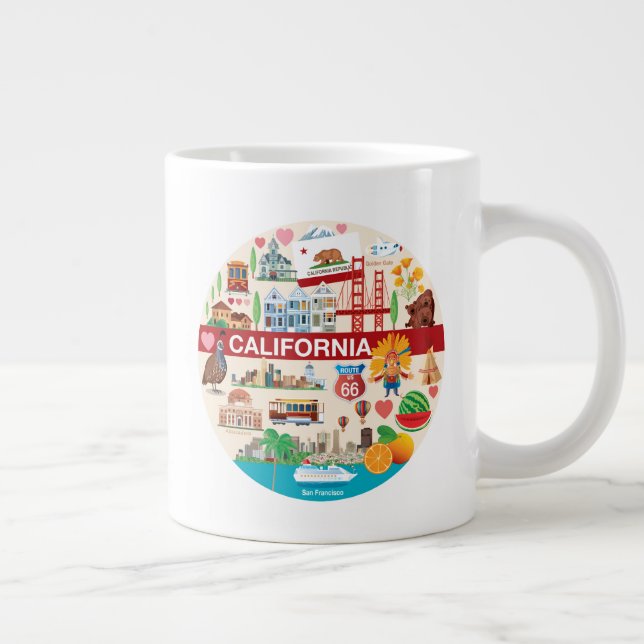 Kalifornienreisen Jumbo-Tasse (Rechts)