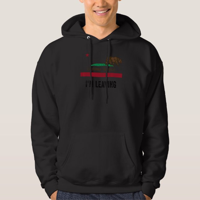 Kaliforniens Verlassend Flaggenbär Verlassen Hoodie (Vorderseite)