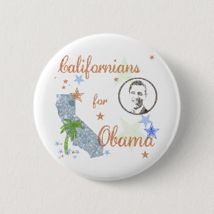 Kalifornier für Obama-Knopf Demokraten '08 Button