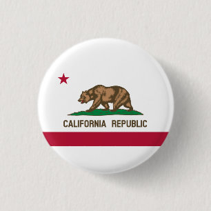 kalifornische Flagge, Flagge Kaliforniens Button