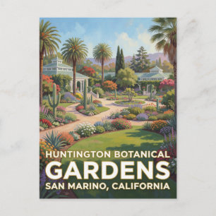 Kalifornische Gartenschönheit in Huntington Botani Postkarte
