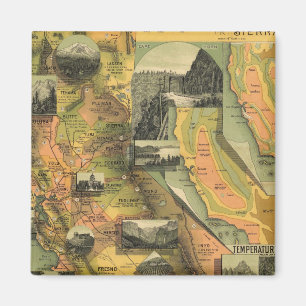 Kalifornische Karte Magnet