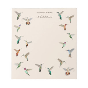 Kalifornische Kolibris Notizblock