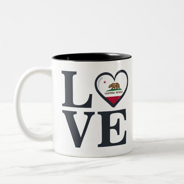Kalifornische Liebe Zweifarbige Tasse (Links)