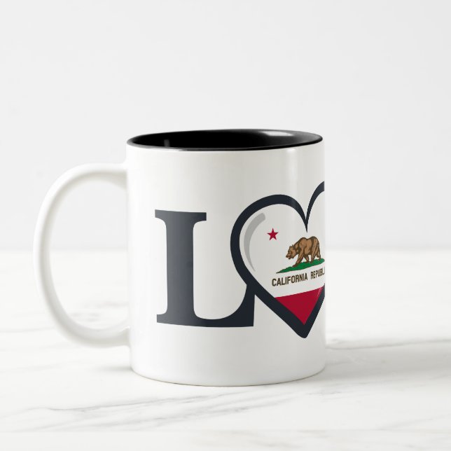 Kalifornische Liebe Zweifarbige Tasse (Links)