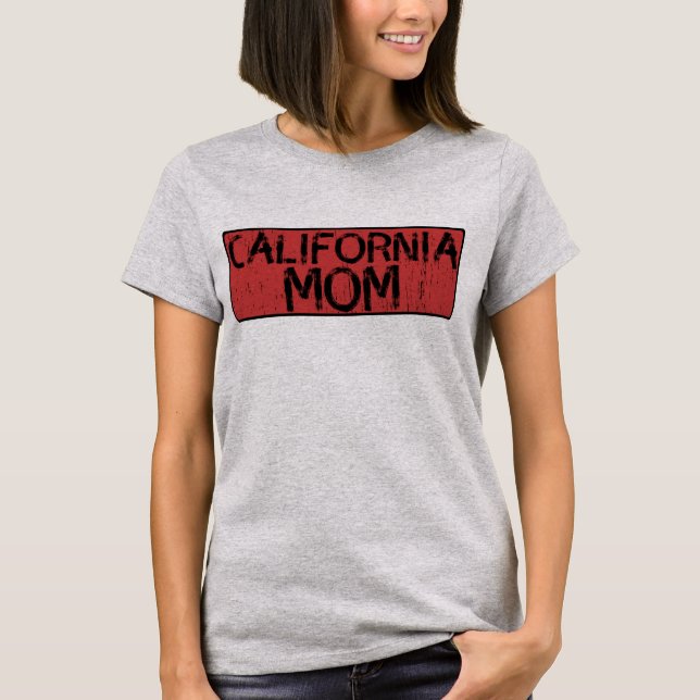 Kalifornische Mama erschüttert Abzeichen T-Shirt (Vorderseite)