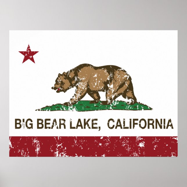Kalifornische Republik Big Bee Lake Poster (Vorne)