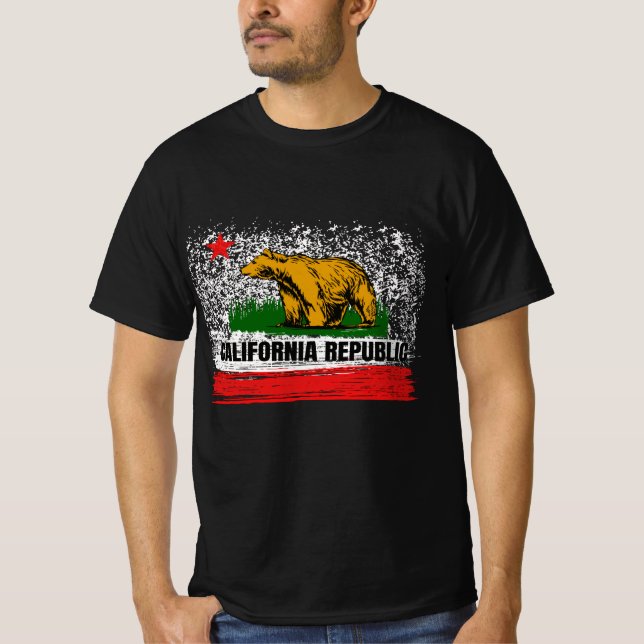 Kalifornische Republik Cali Flag Socal Norcal Cenc T-Shirt (Vorderseite)