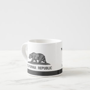 Kalifornische Republik Grizzlybärflagge Espressotasse