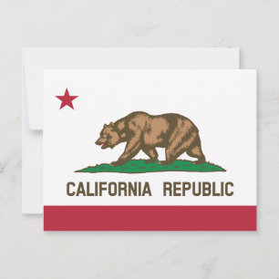Kalifornische Republik Staatsflagge Bär Postkarte
