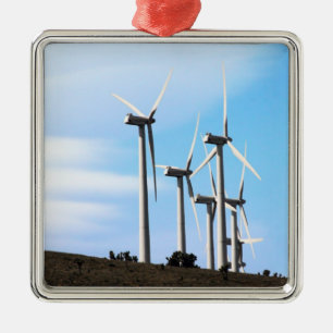 Kalifornische Windmühlen Silbernes Ornament