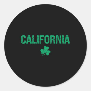 Kalifornischer irischer Shamrock St. Patricks Day Runder Aufkleber