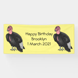Kalifornischer Kondor-Vogel Cartoon-Illustration Banner