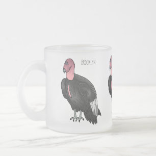 Kalifornischer Kondor Vogel Cartoon-Illustration   Mattglastasse