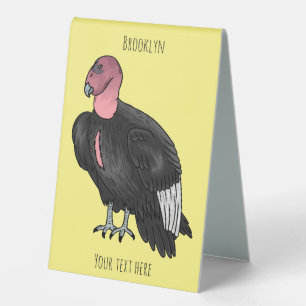 Kalifornischer Kondor-Vogel Cartoon-Illustration  Tischaufsteller