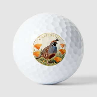 Kalifornischer Staatsvogel Kalifornische Wachtel & Golfball