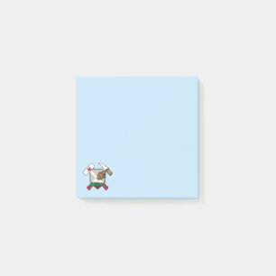 Kalifornisches Geologenhammer-Flaggen-Logo Post-it Klebezettel