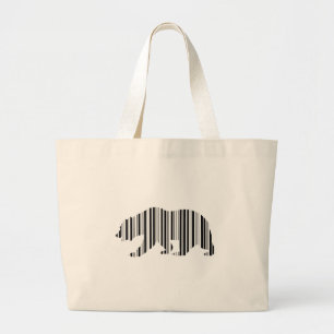 Kalifornisches Goldbär-Barcode-Musterdesign Jumbo Stoffbeutel