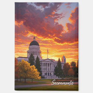 Kalifornisches State Capitol Sacramento bei Sonnen Magnet