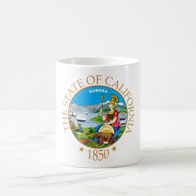 kalifornisches Zeichen Kaffeetasse (Mittel)