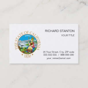 kalifornisches Zeichen Visitenkarte