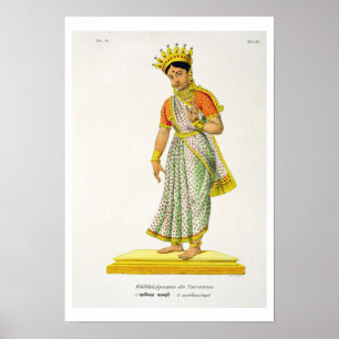 Kalika Ehefrau von Varuna, graviert von C. de Poster