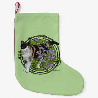Kaliko-Katze mit Nepeta Kleiner Weihnachtsstrumpf
